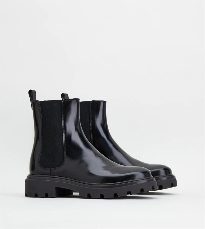 Tod's ANKLE BOOTS IN LEATHER - BLACK outlook