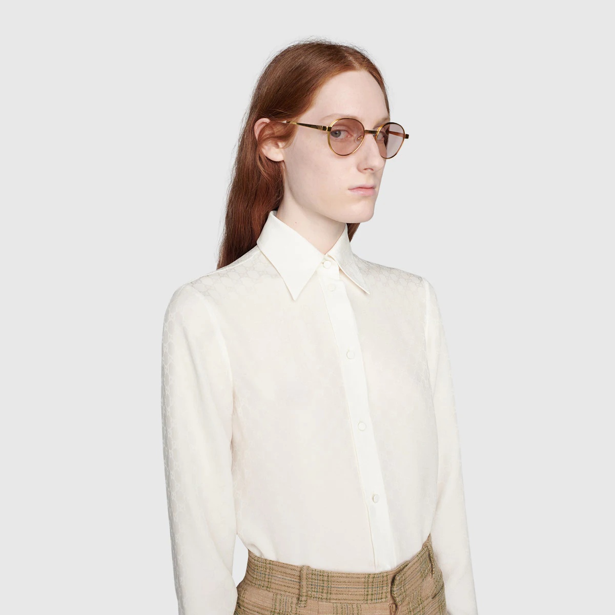 GG silk crêpe shirt - 6