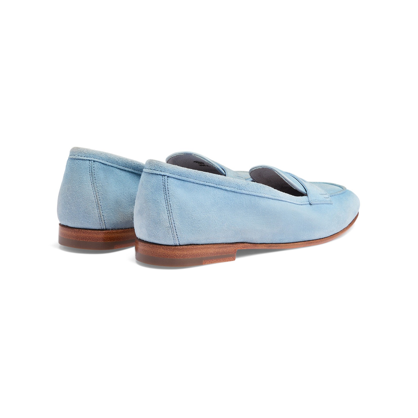 Women's light blue suede Carla loafer - 4