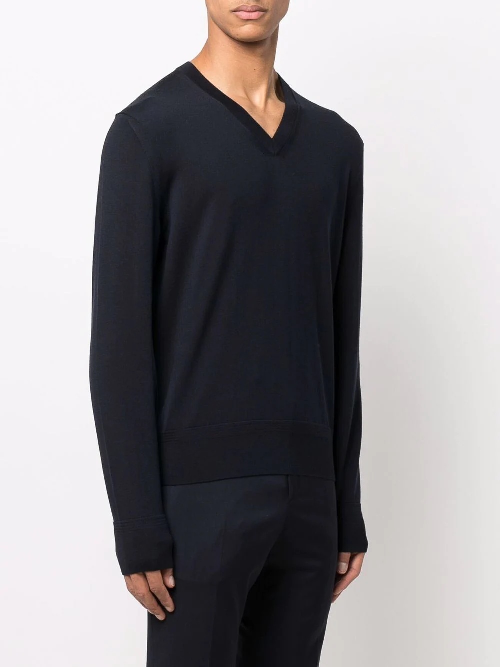 V-neck wool jumper - 3