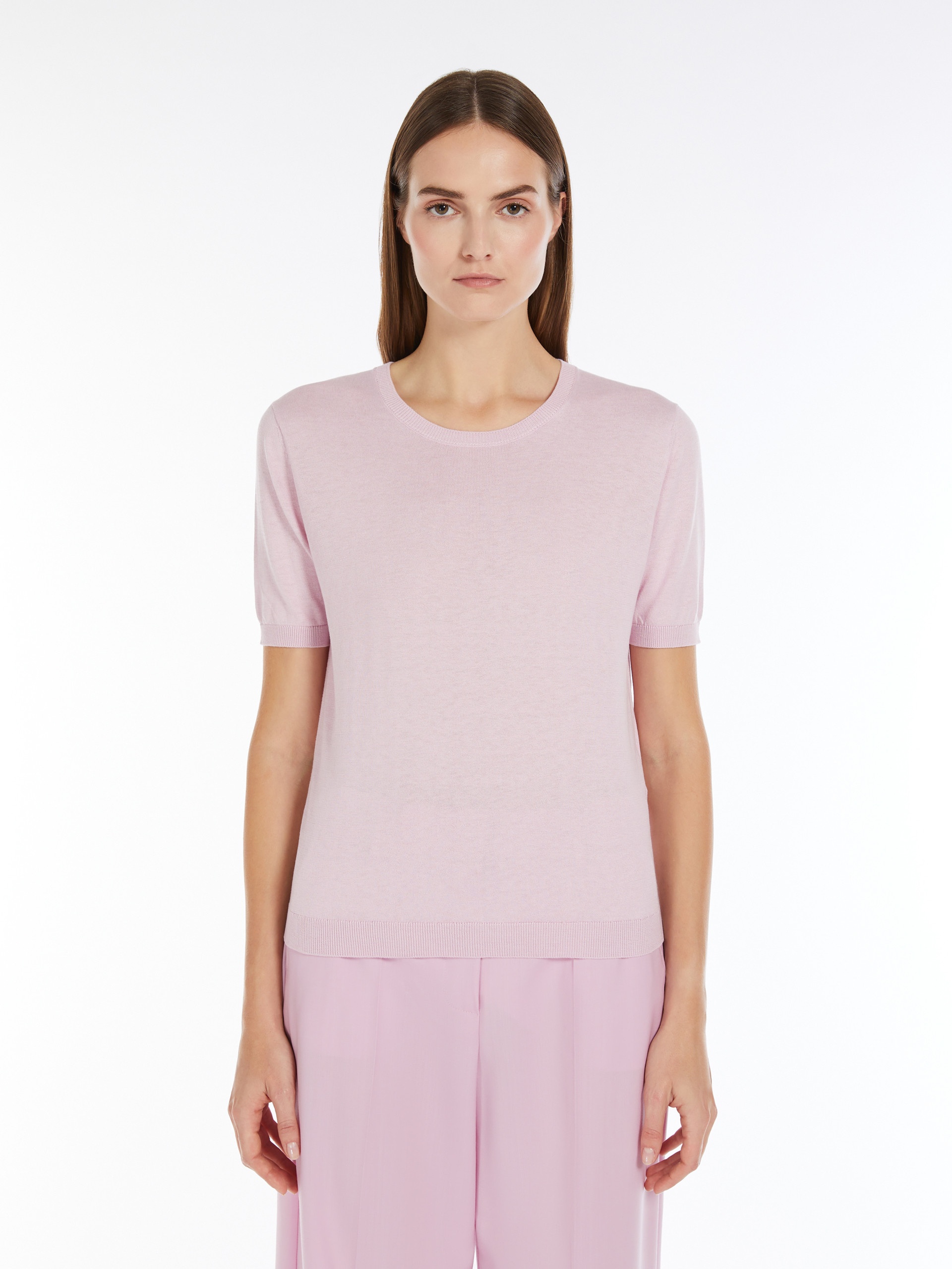 ZIBETTO Silk and cotton knit T-shirt - 3
