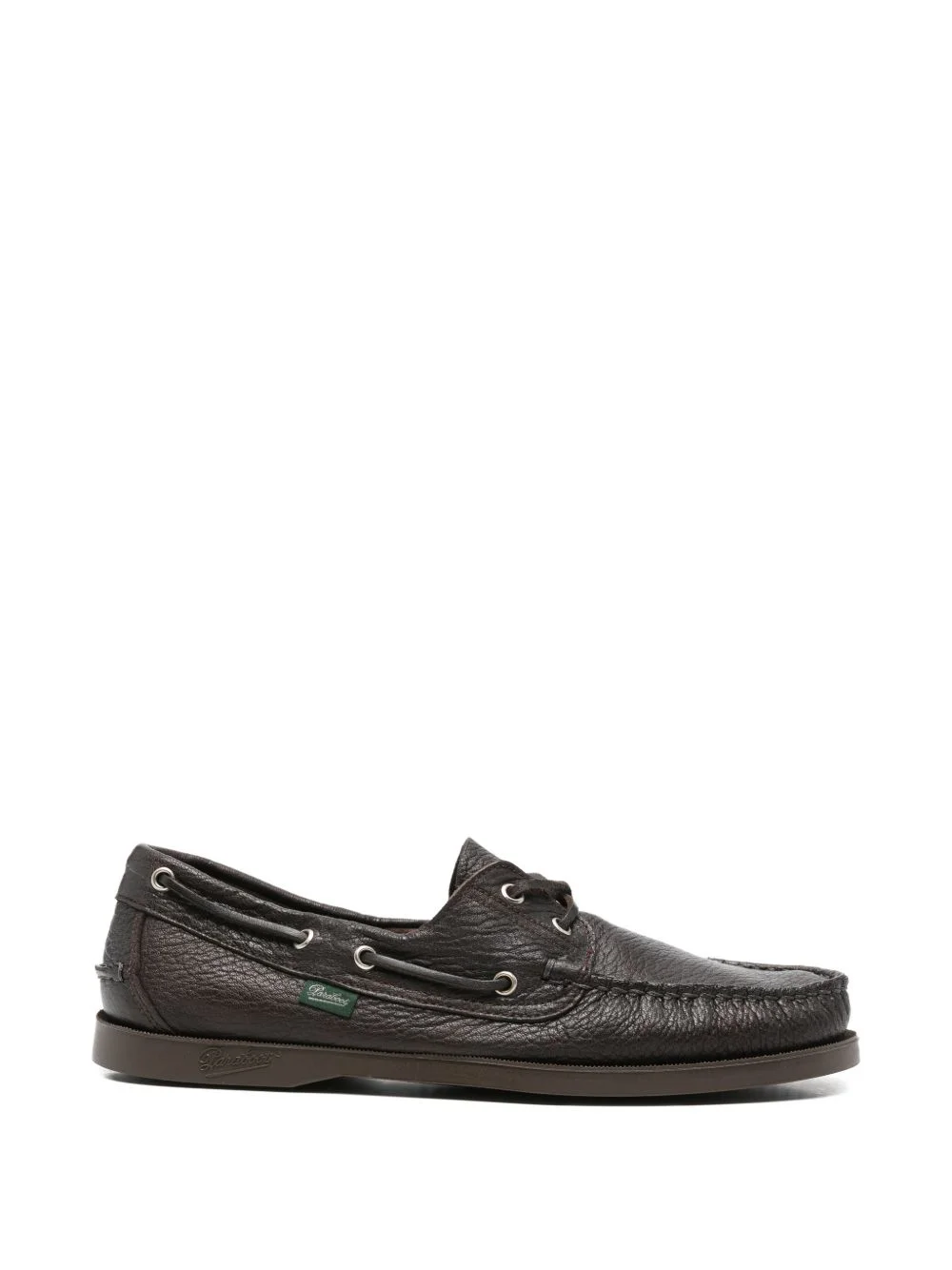pebbled leather boat shoes - 1