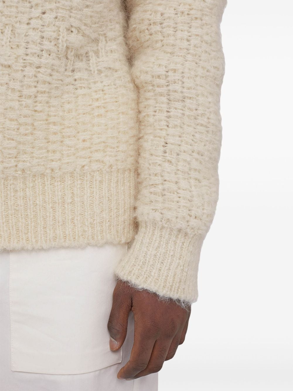chunky-knit zip-up cardigan - 5
