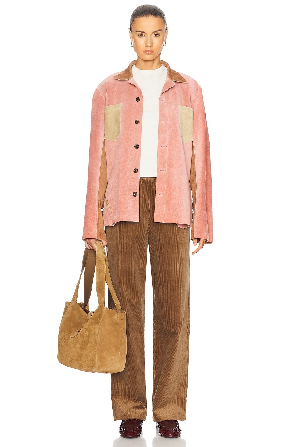 Buckled Multi Suede Work Shirt - 6