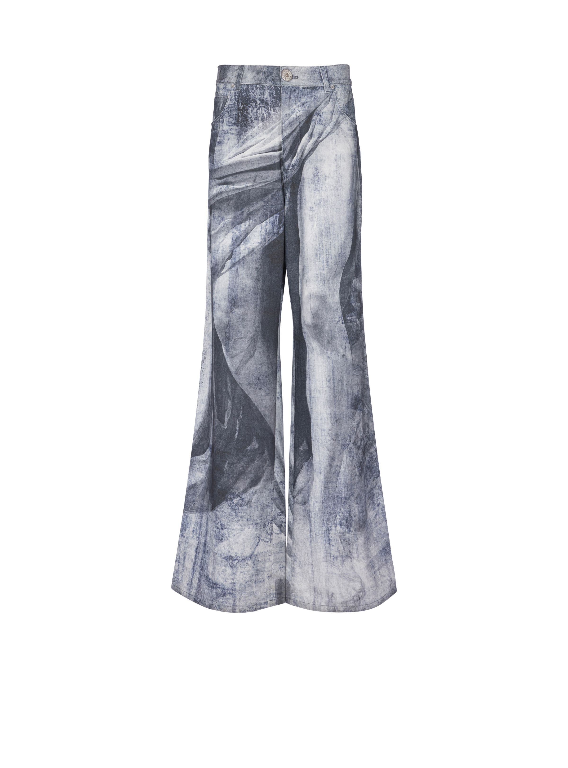 Loose-fitting statue print jeans - 1
