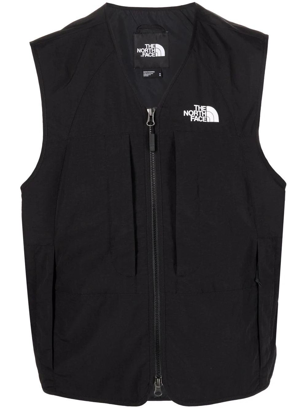 logo-print zip-up gilet - 1