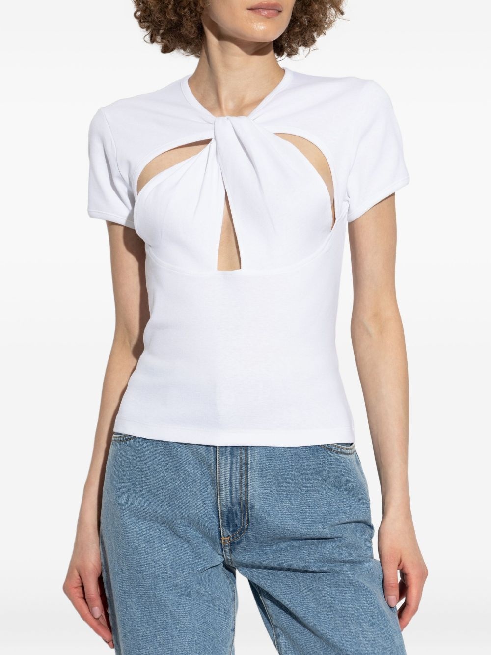 twist-detail short-sleeve top - 3