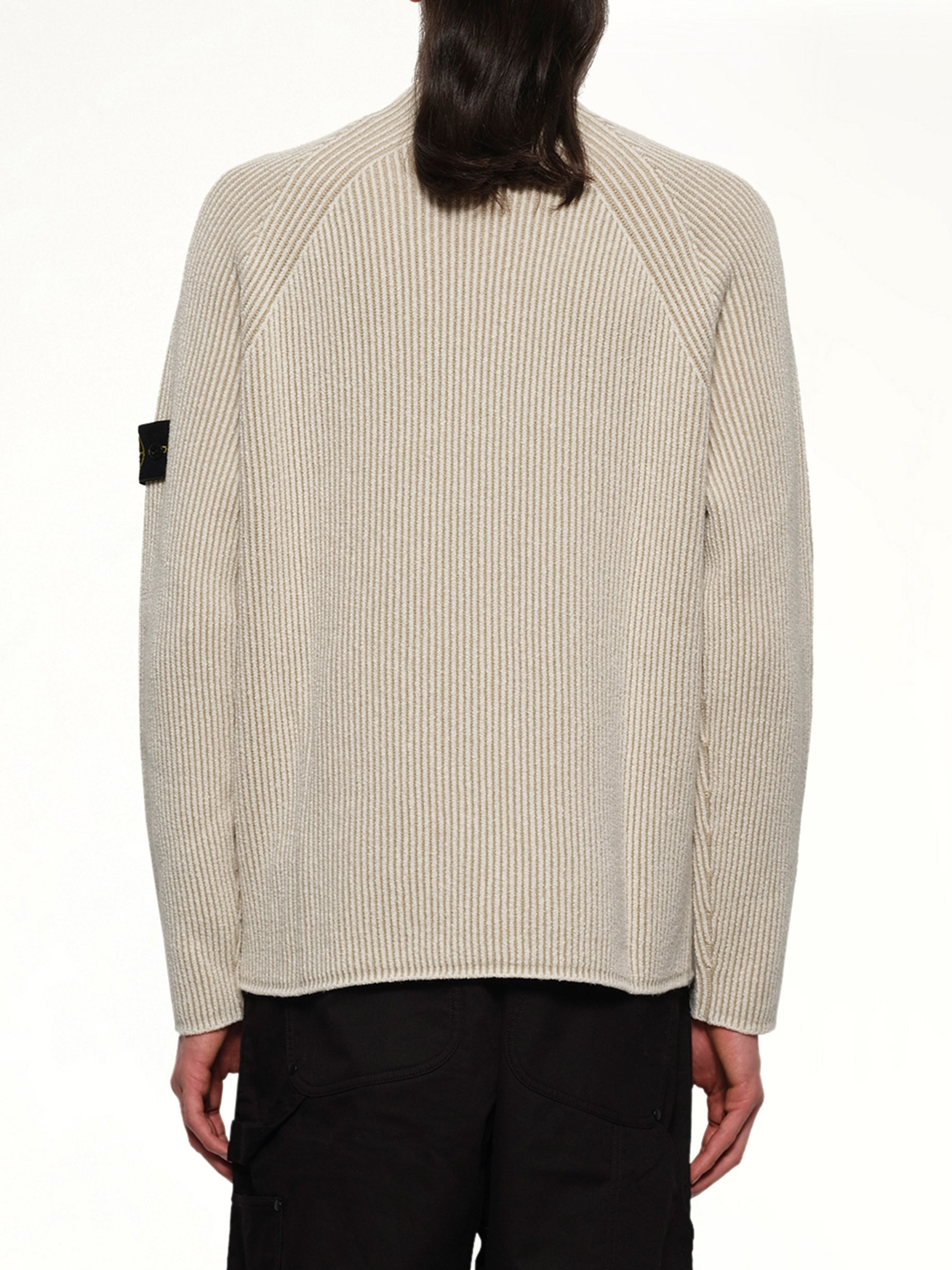 510002 Wool Crew Neck Sweater in Ivory - 5