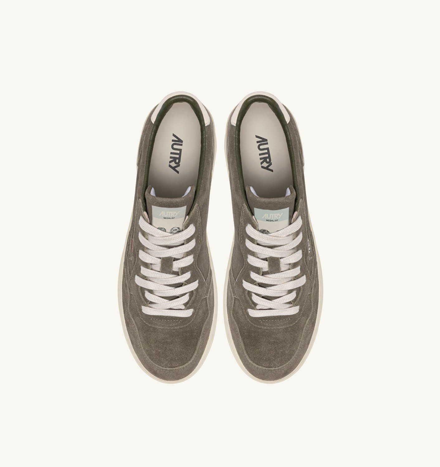 MEDALIST LOW SNEAKERS IN MISTLETOE AND OFF WHITE SUEDE - 5
