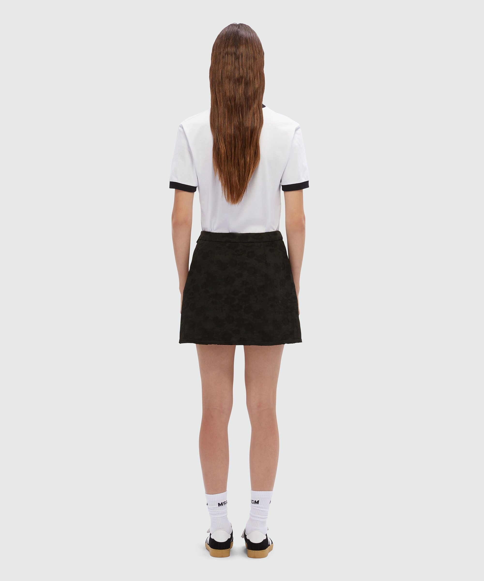 Short jacquard skirt with ruffles - 3