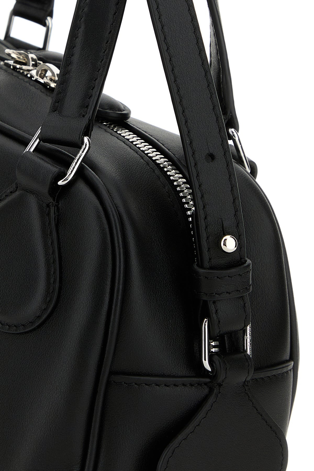 Black leather Reedition handbag - 4