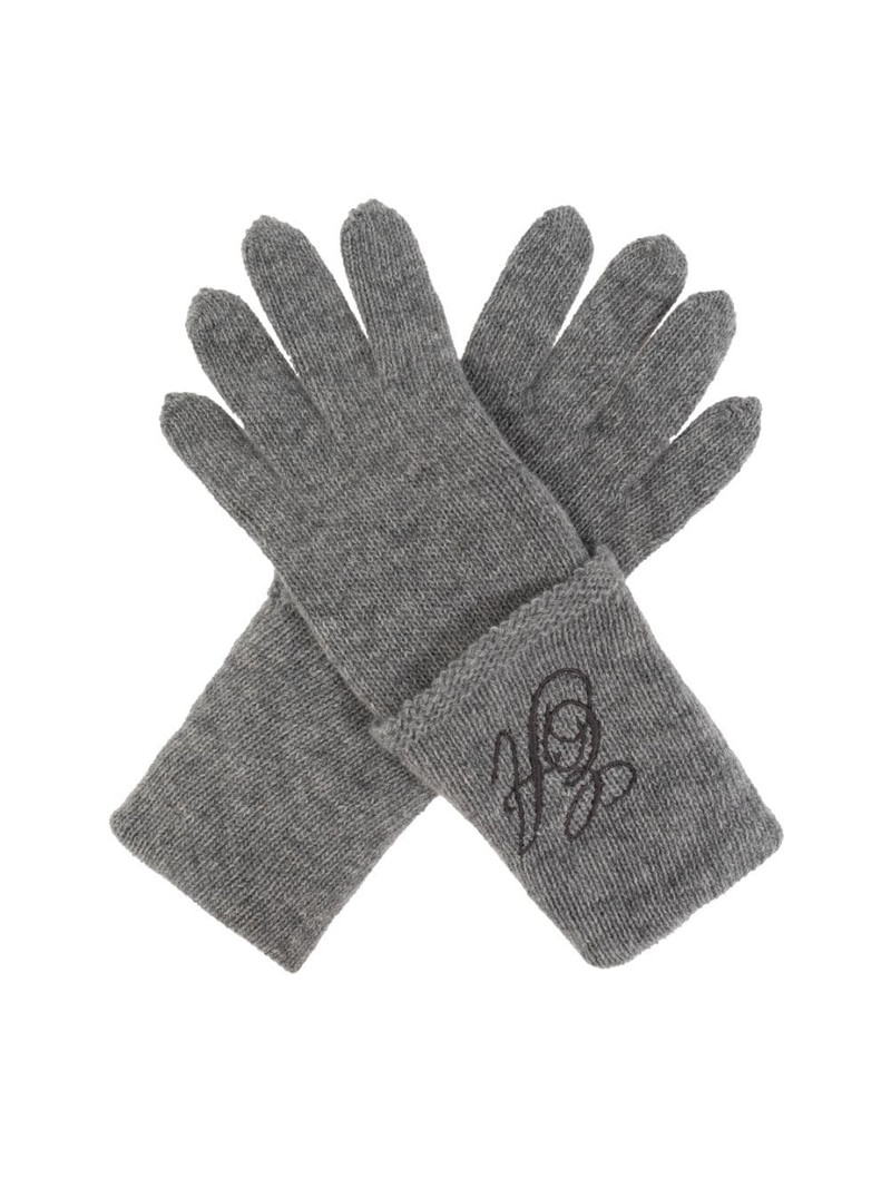 EMPORIO ARMANI logo-embroidered gloves outlook