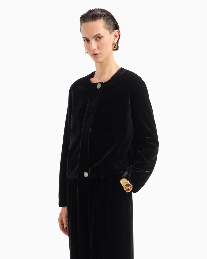 GIORGIO ARMANI Short, velvet jacket outlook