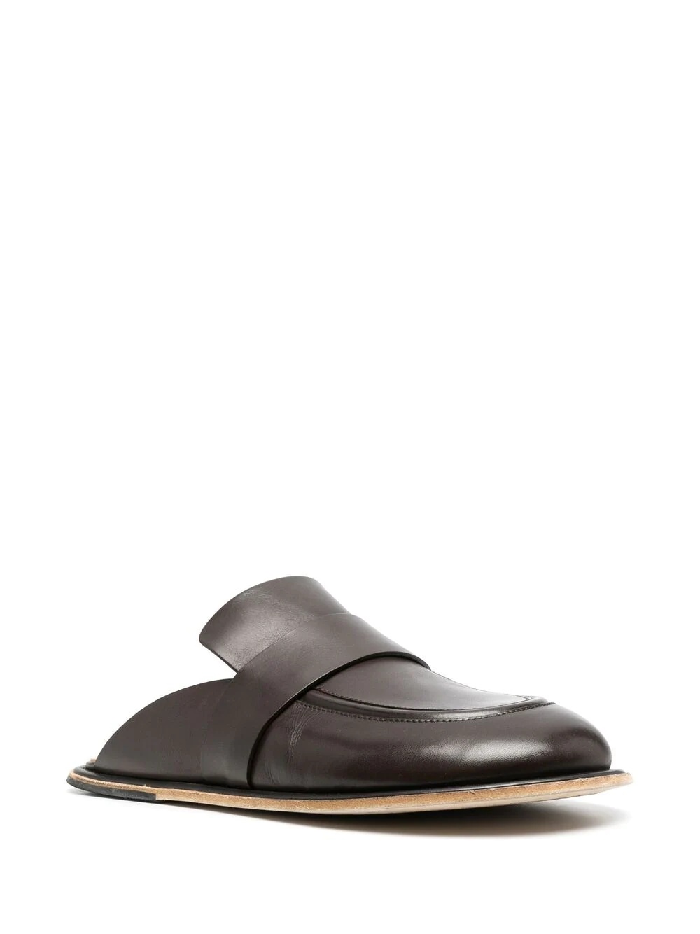 flat leather slides - 2