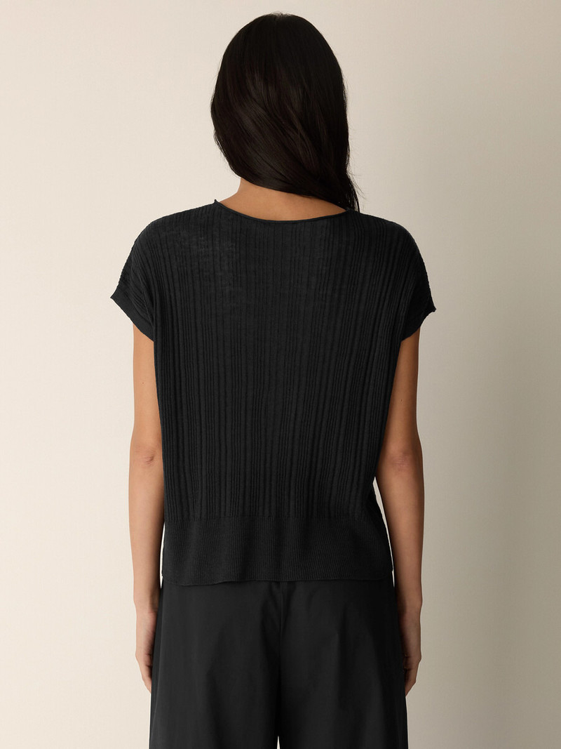 Organic Linen Cotton Crew Neck Top 4