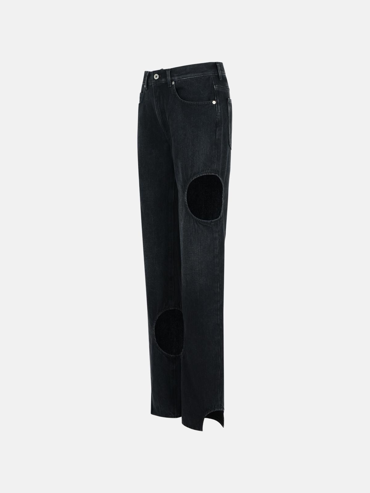Off-White 'METEOR' BLACK DENIM JEANS | lungolivigno | REVERSIBLE