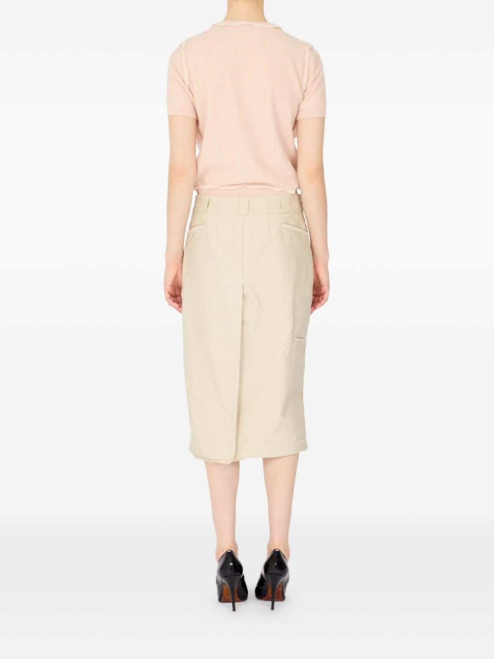high-waisted tailored skirt - 5