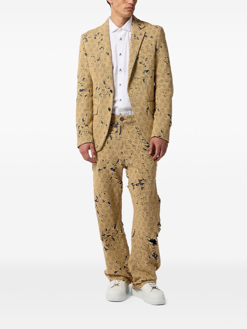 PHILIPP PLEIN distressed denim jeans outlook