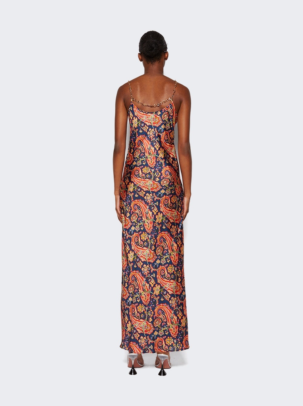 Dress With Signature Eight Chain Cachemire Navy - 5