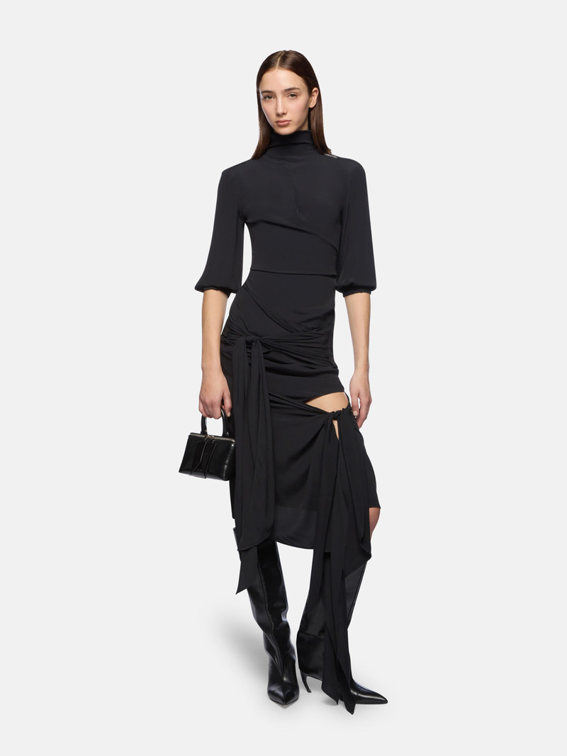 THE ATTICO BLACK MIDI SKIRT outlook