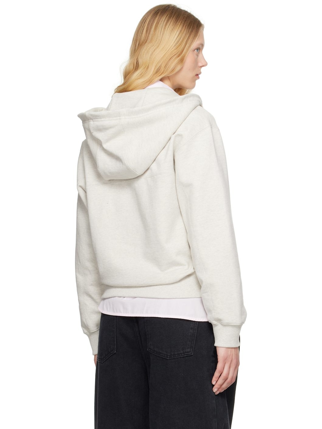 Gray Sig; TRS Tag 01 Zip-Up Hoodie - 3