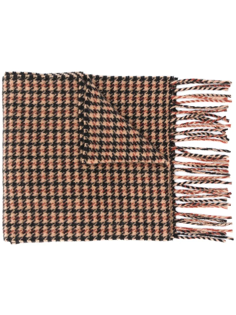 houndstooth print scarf  - 1