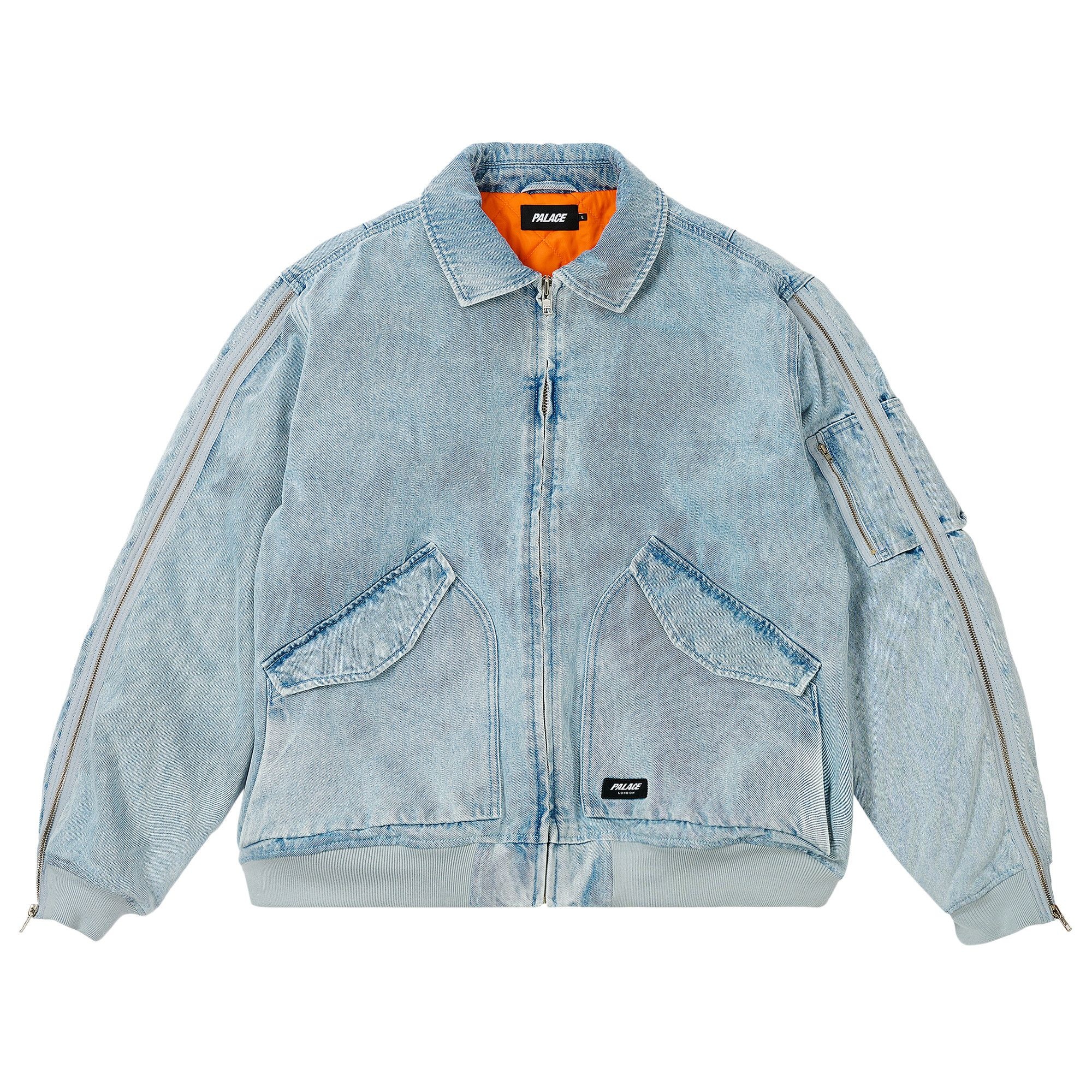 Palace Zipped MA-1 Bomber Jacket 'Stone Wash' - 2
