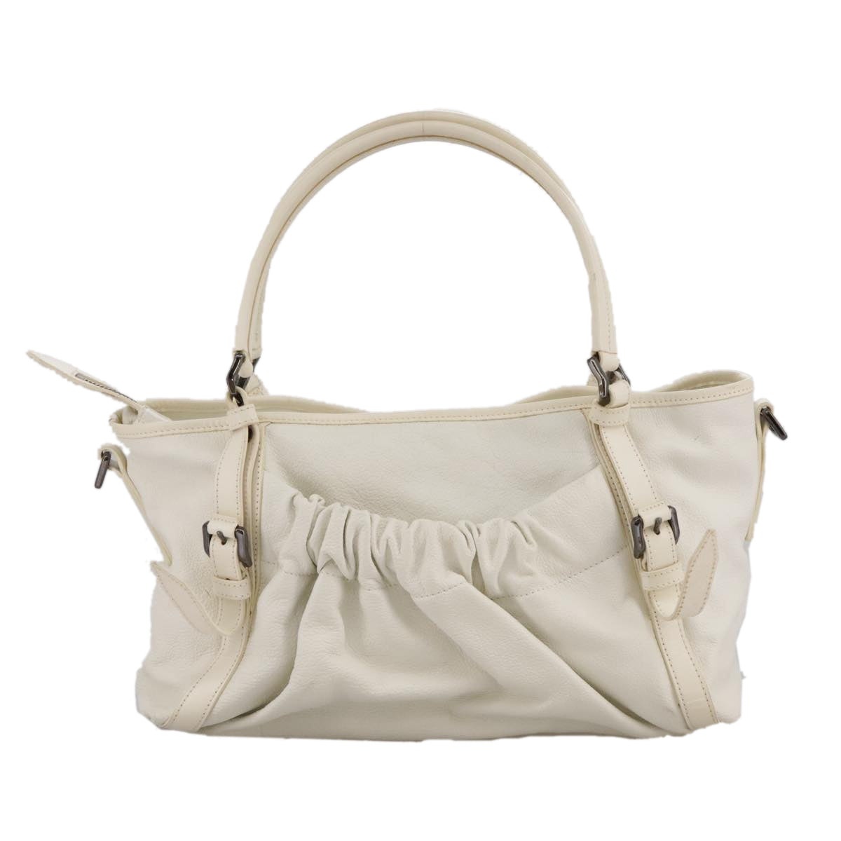 Burberry Tote Bag Leather White - 2