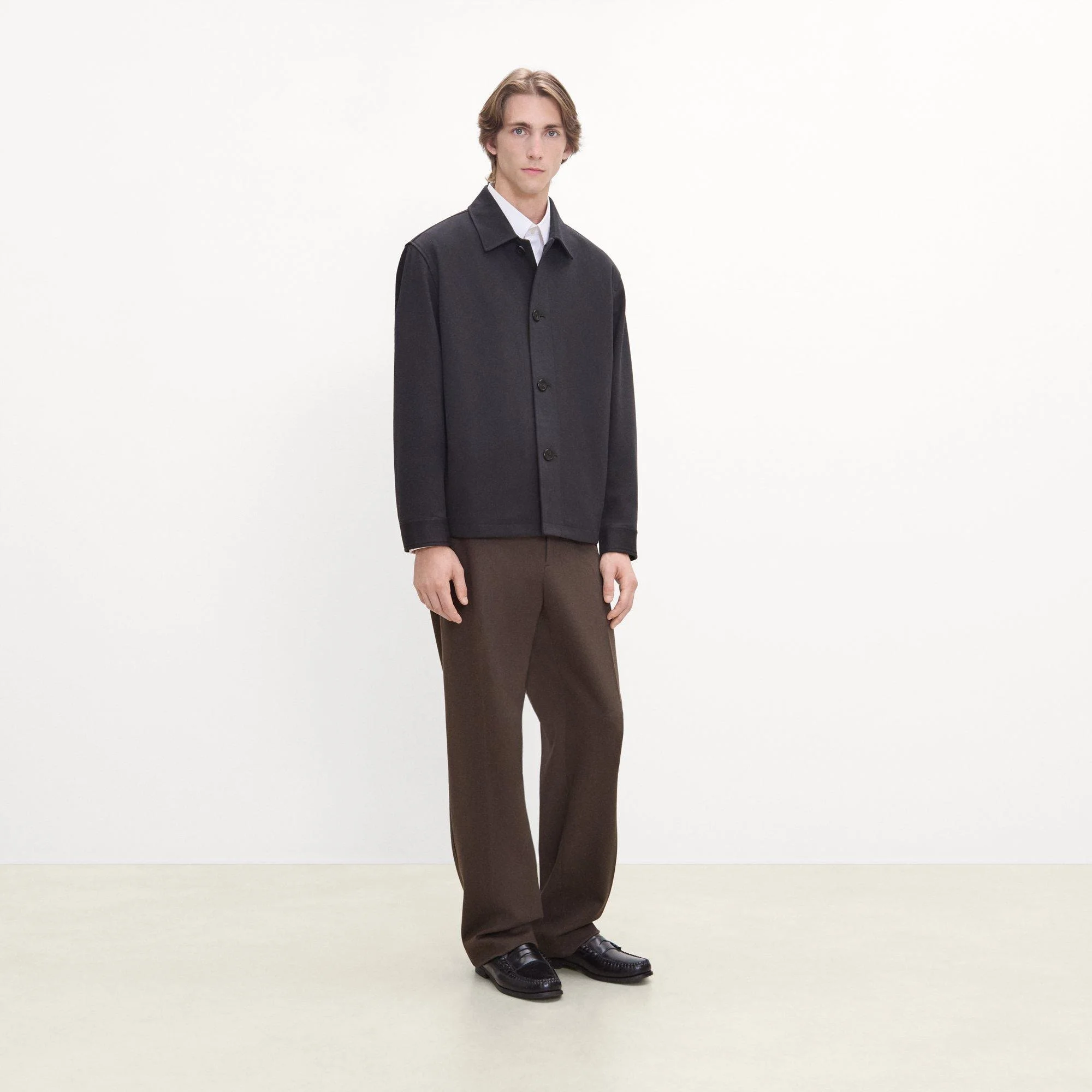 Shirt Jacket in Knit Twill - 1