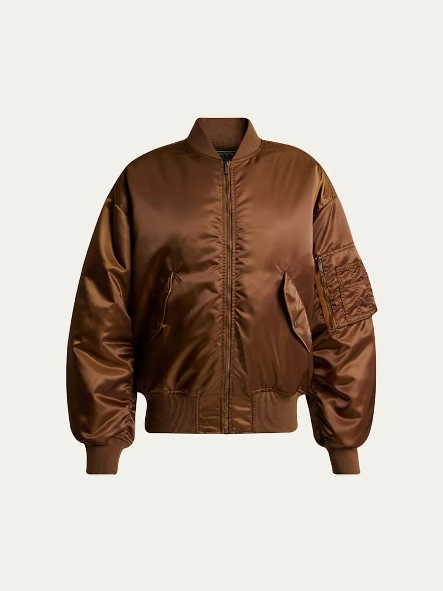 Satin Bomber Jacket - 1