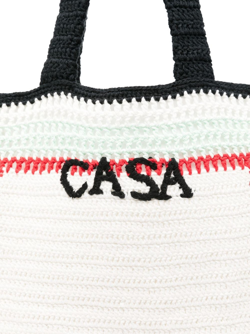 logo-embroidered tote bag 4