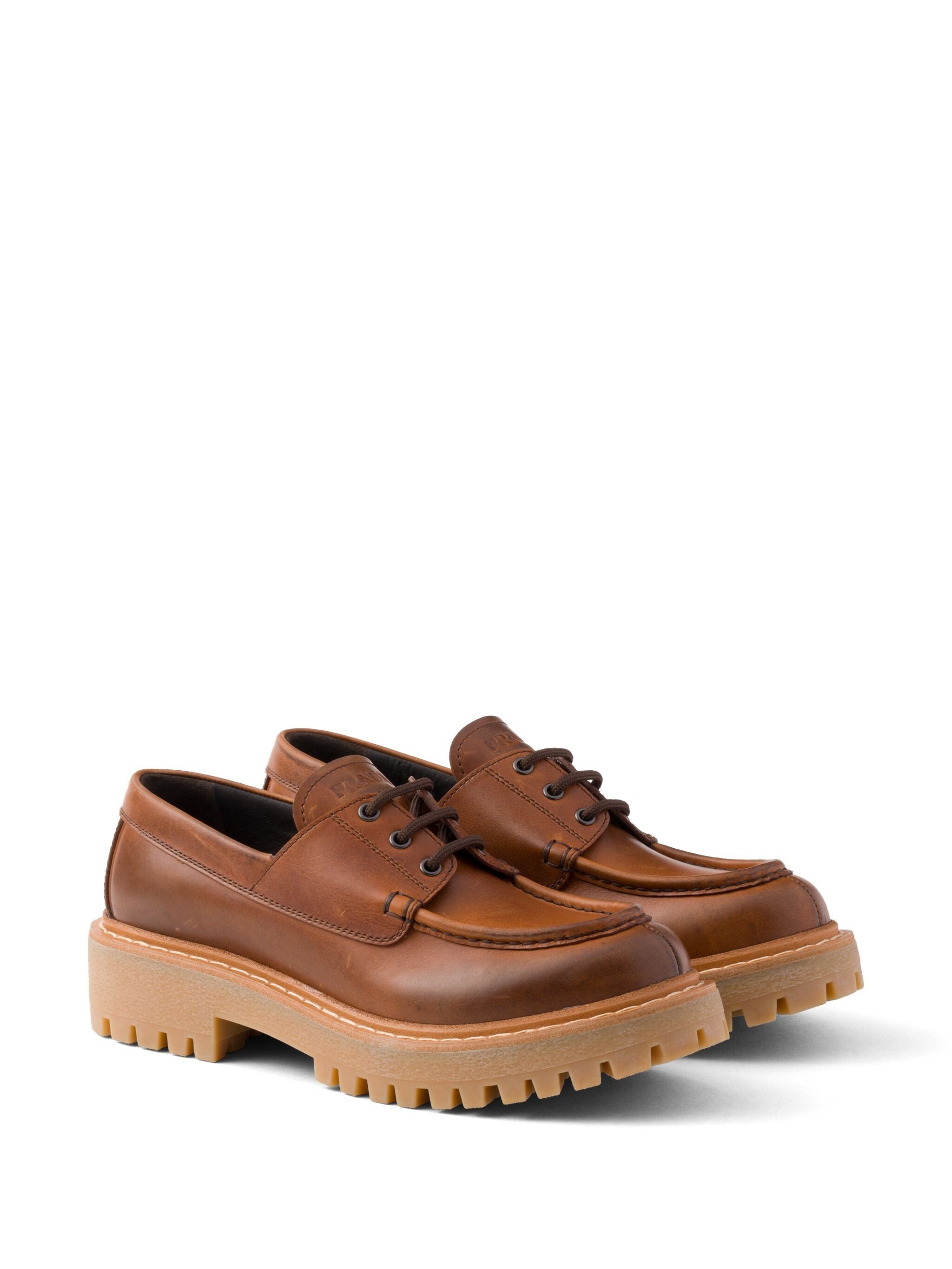 45mm Lace-up Leather Loafers - 2