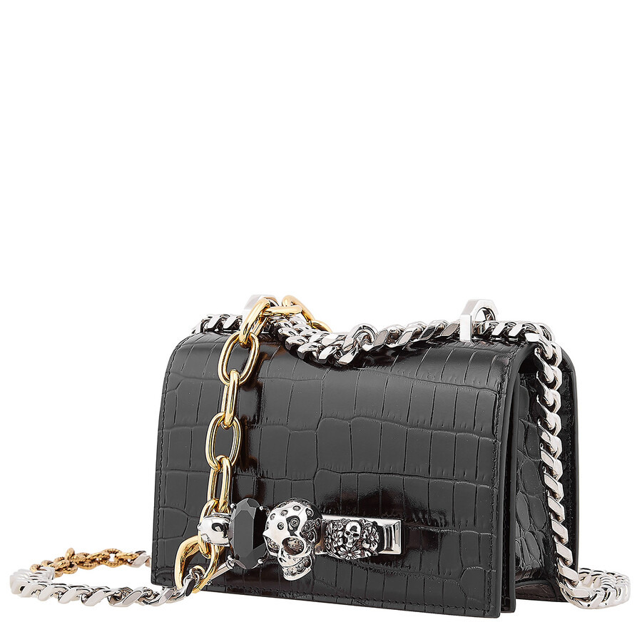 Alexander Mcqueen Mini Jeweled Chain Linked Shoulder Bag - 4