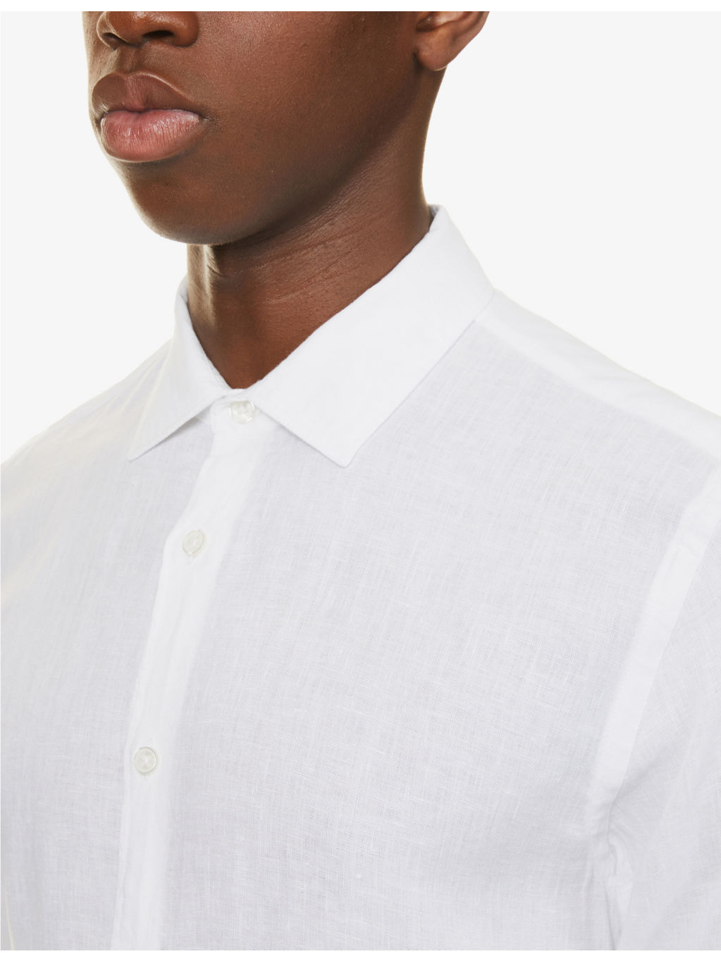 Giles regular-fit linen shirt - 5