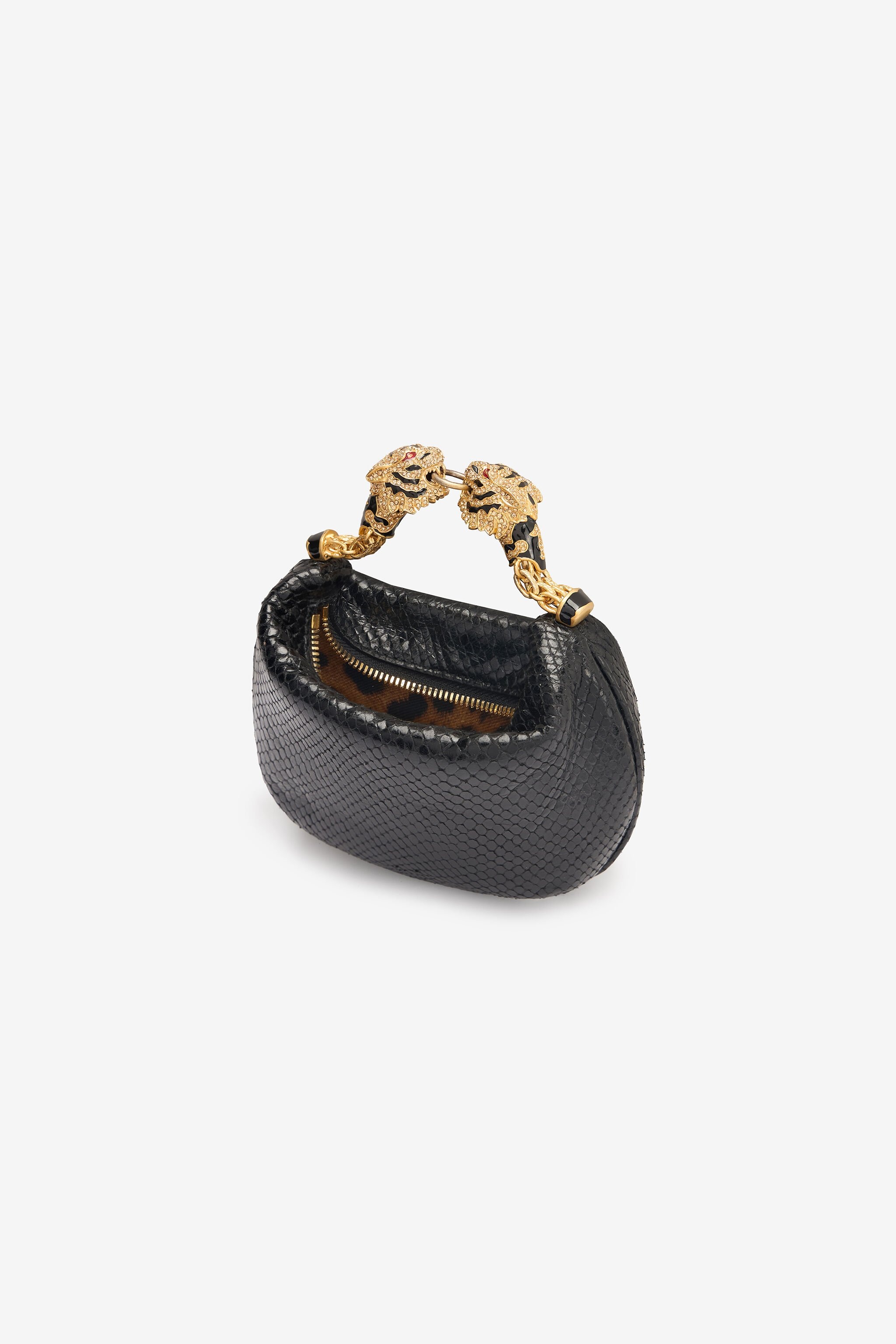 Mini Hobo Roar Bag With Snake Print - 6