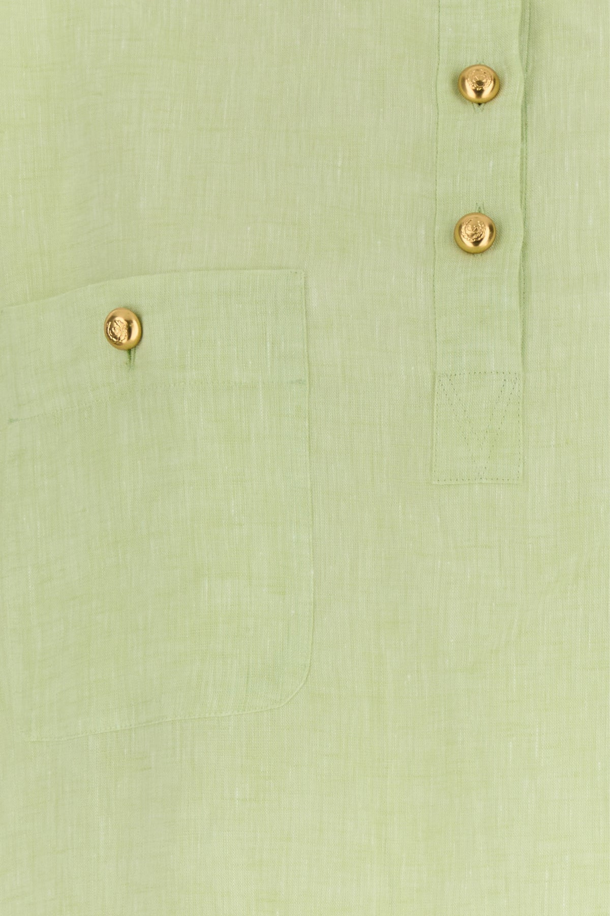 Pastel green linen blouse - 5