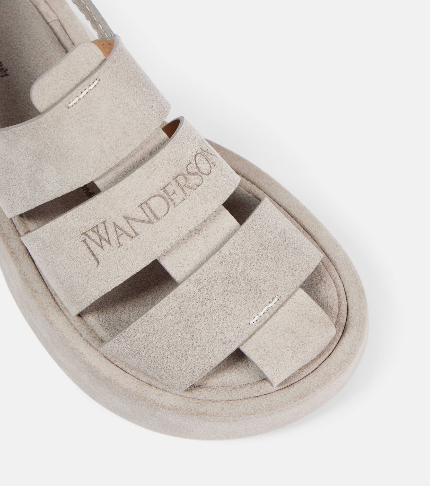 Fisherman leather platform sandals - 5