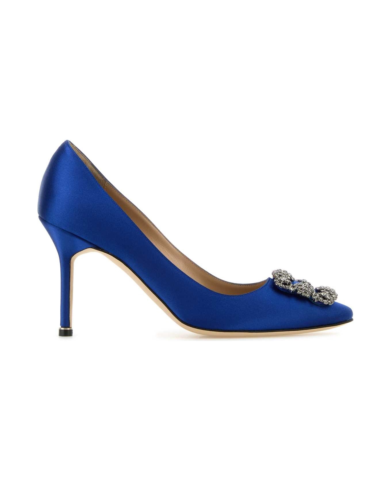 Blue Satin Hangisi Pumps - 1