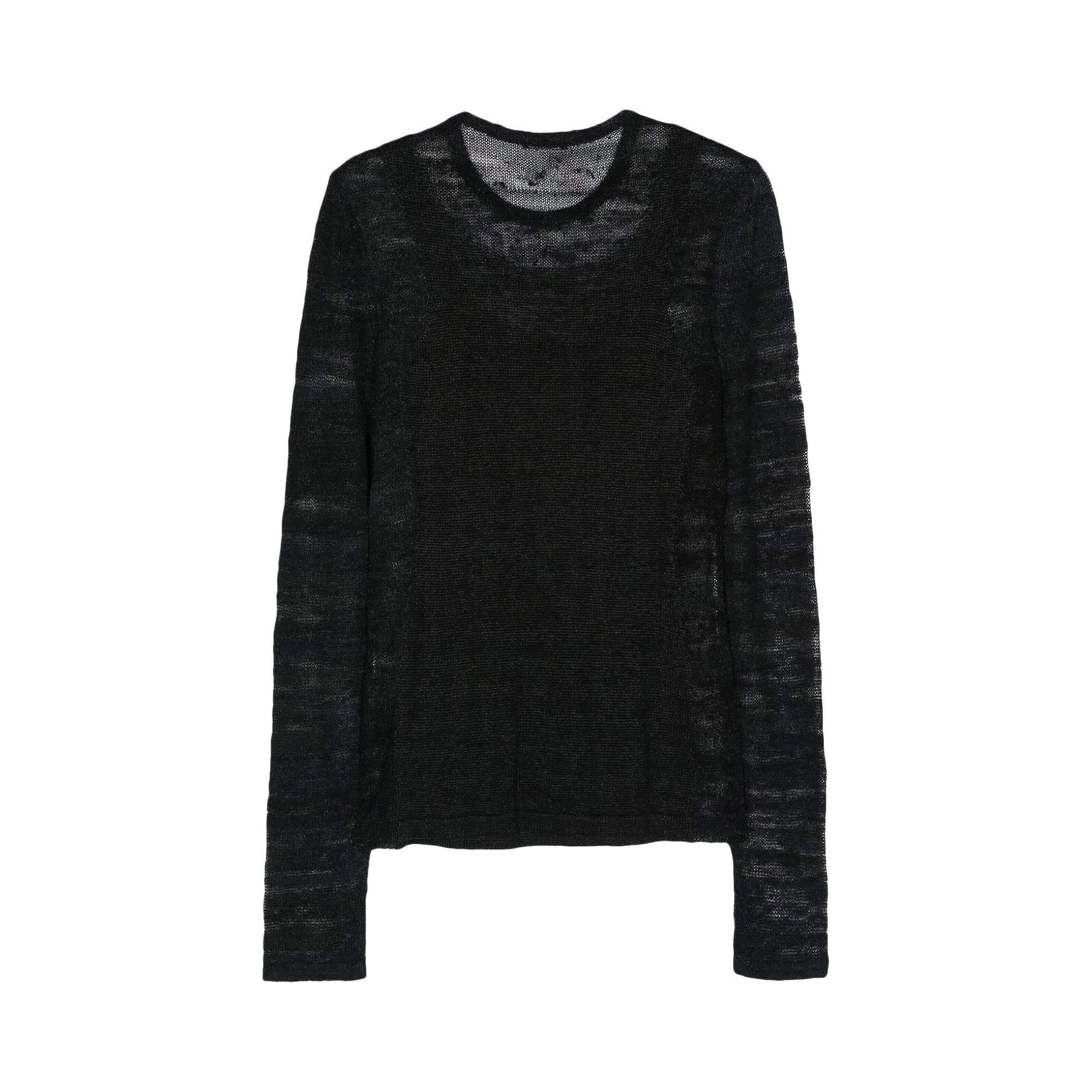 Ann Demeulemeester Marten Ghost Long-Sleeve Top 'Black' - 1