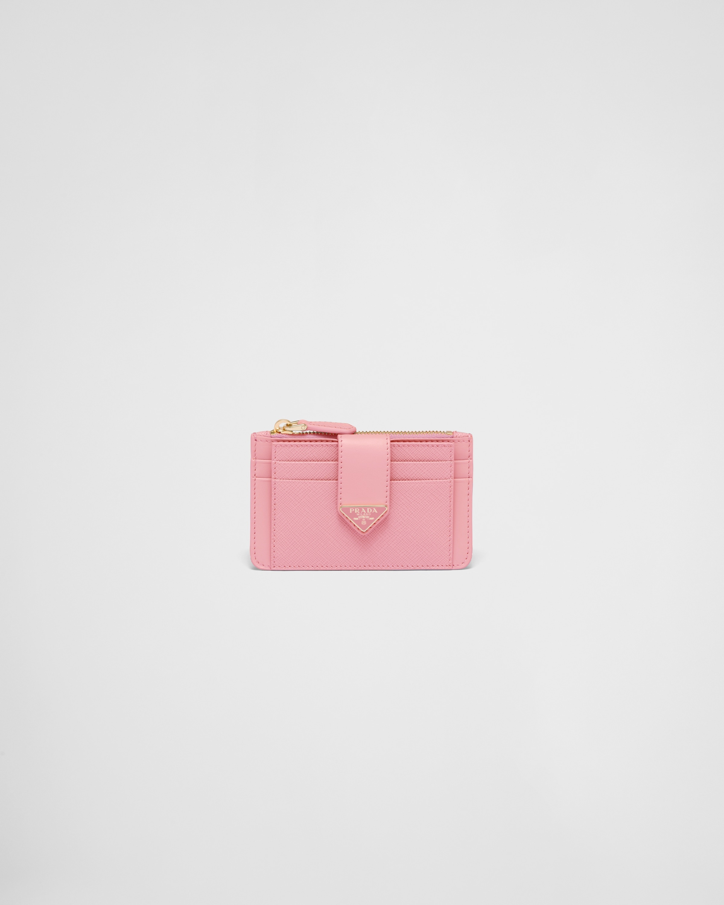 Saffiano and smooth leather card holder - 1