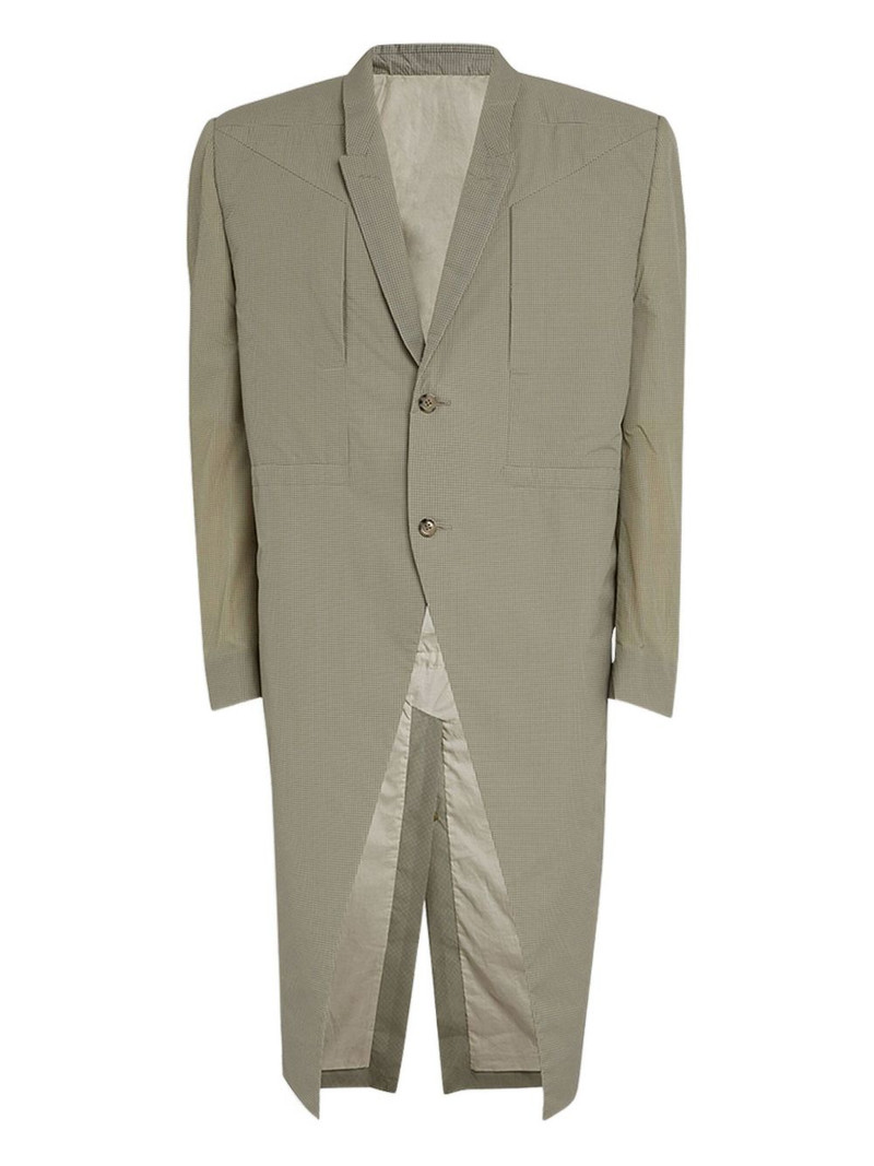 two-button check coat 1