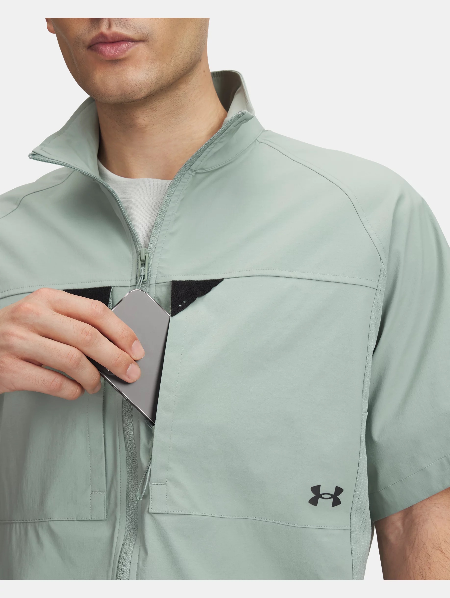 Men's UA Unstoppable Full-Zip Short Sleeve - 3