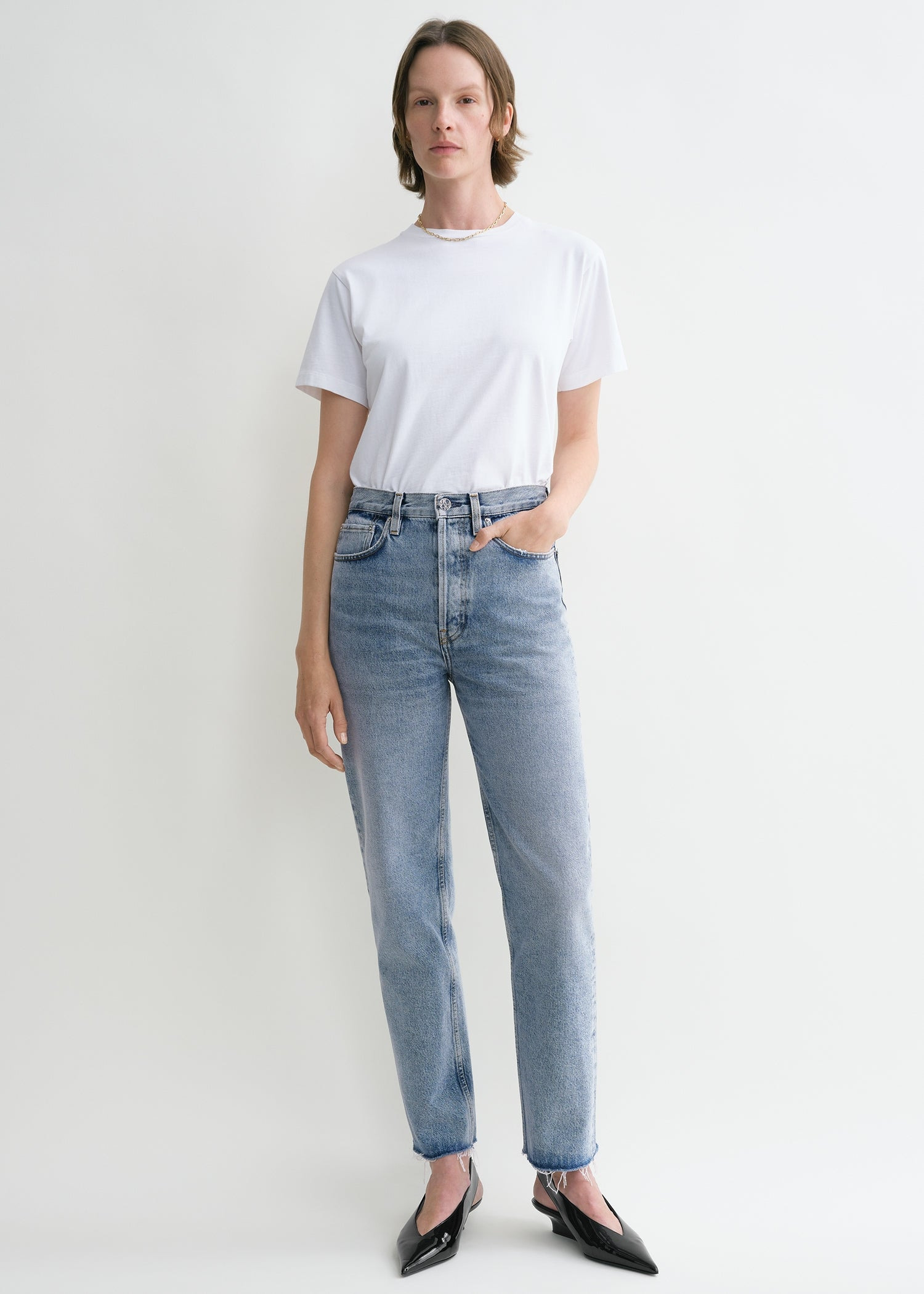 Classic cut denim worn blue - 3