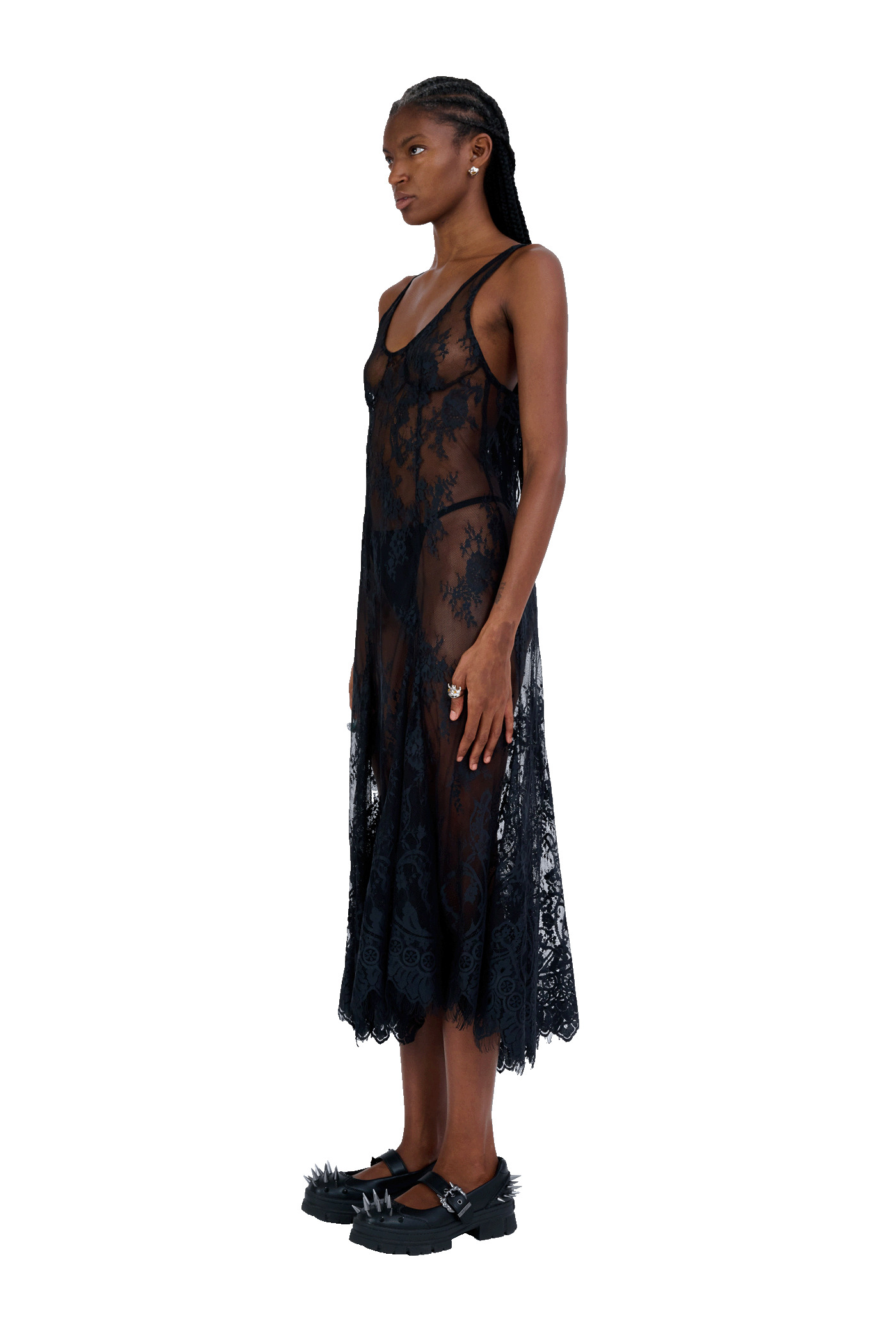 BLACK PAMELA DRESS - 4