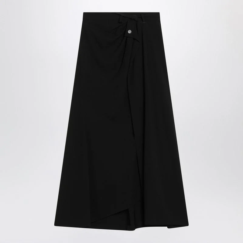 Balenciaga Draped Black Skirt In Crãªpe Women - 1