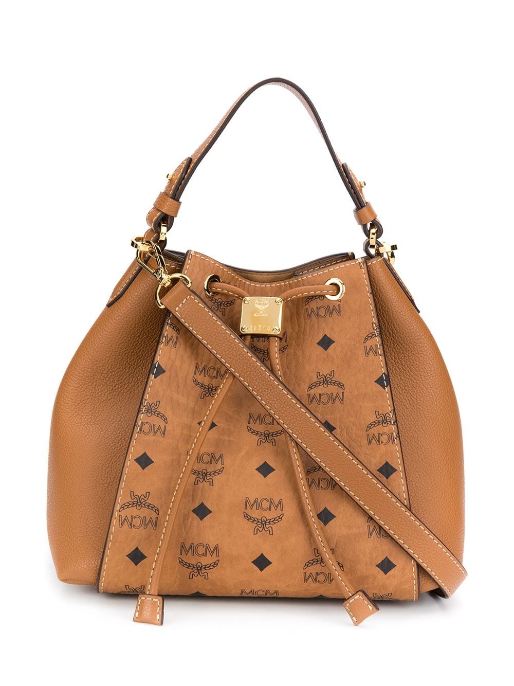 Luisa Visetos-print bucket bag - 1