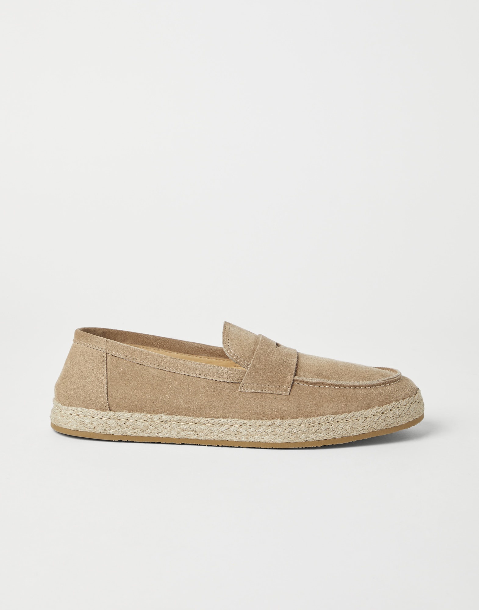Suede loafer sneakers with rope insert - 1