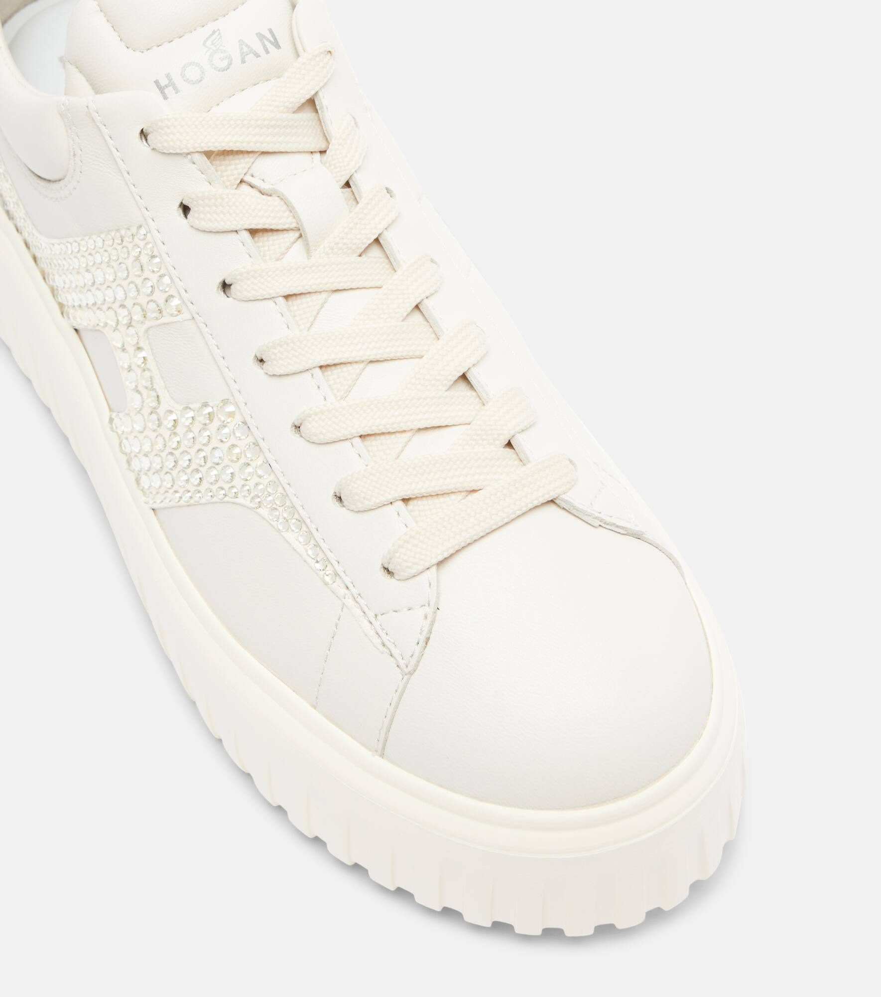 H-Stripes embellished leather sneakers - 5