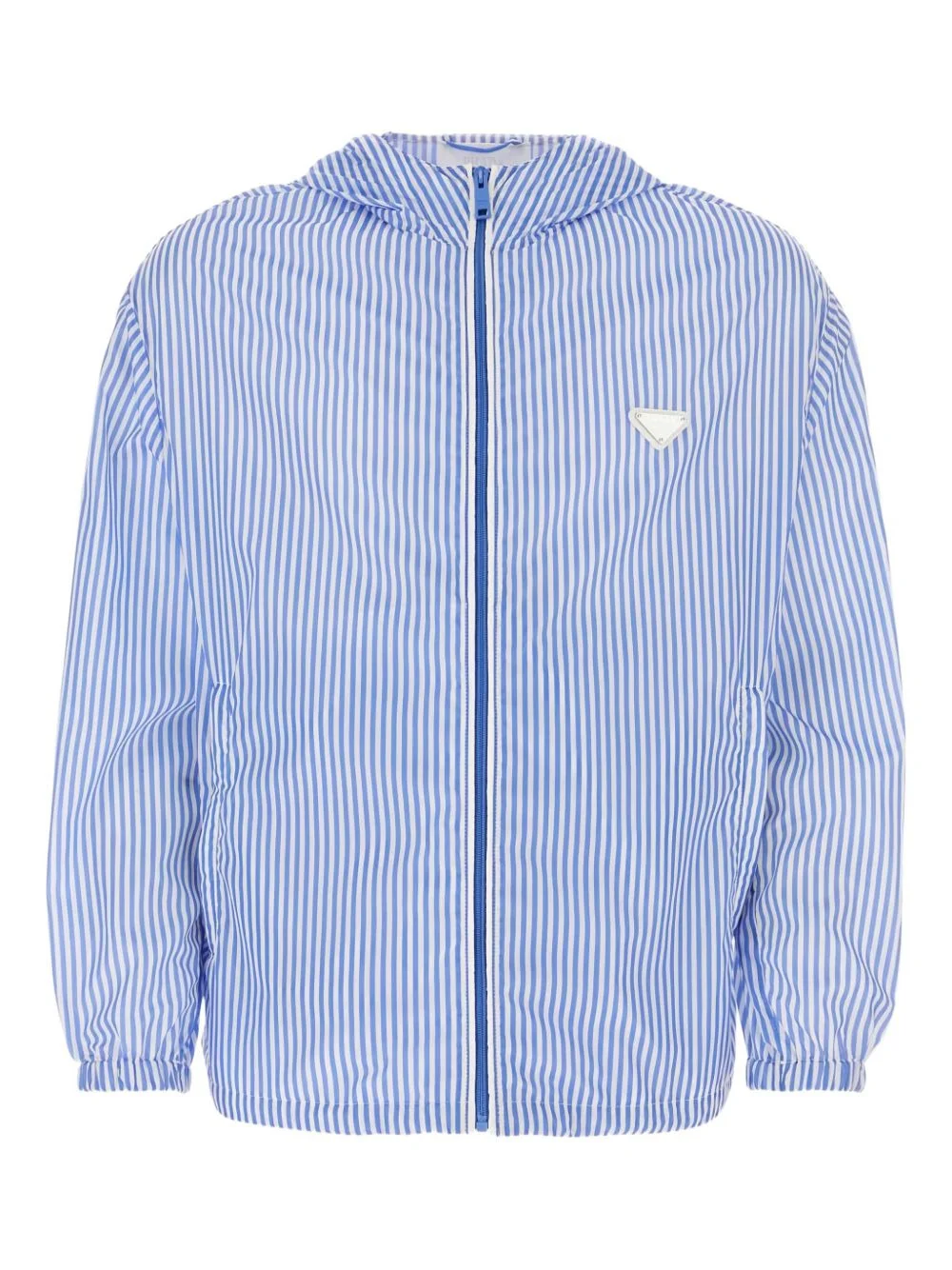 striped hooded windbreaker - 1