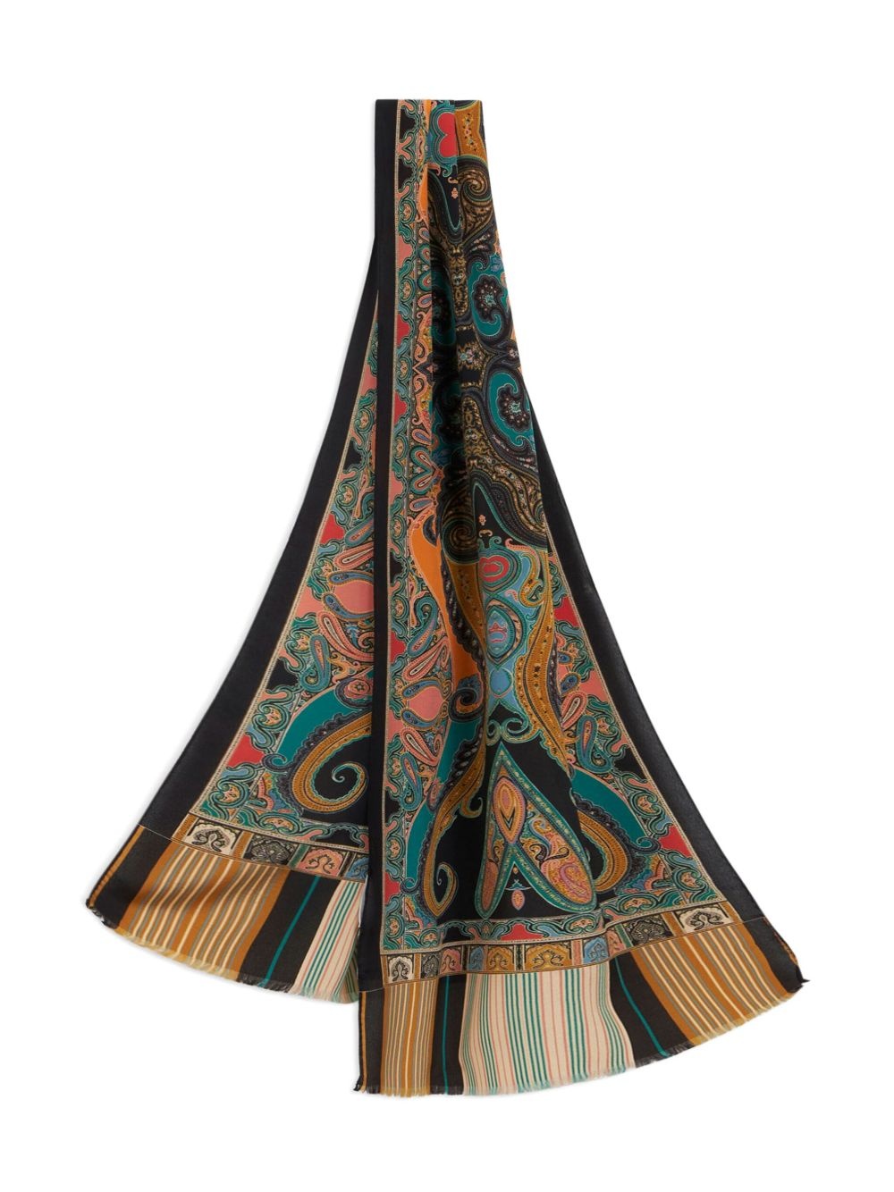 paisley-print silk scarf - 3